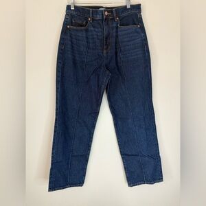 LOFT “The Straight” Classic Blue Denim Jeans in size 8